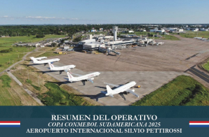 Movimiento Aéreo por la Final de la Copa Sudamericana en el Aeropuerto Silvio Pettirossi.